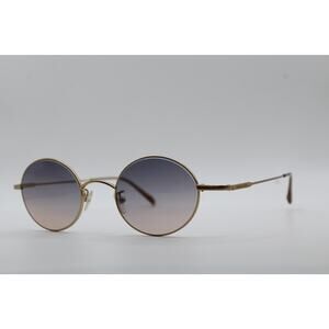Giorgio Armani GA 523 Gold and Gray Round Vintage Sunglasses